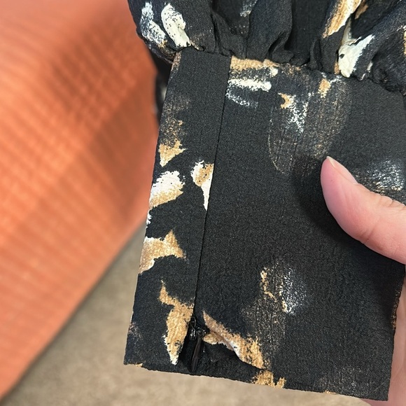 Just Female Robe Asti Bloom Black Floral Long Sleeve Dress size 34/US small - Picture 6 of 16